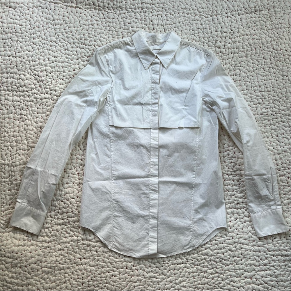 WHITE COTTON BUTTON DOWN - COS
